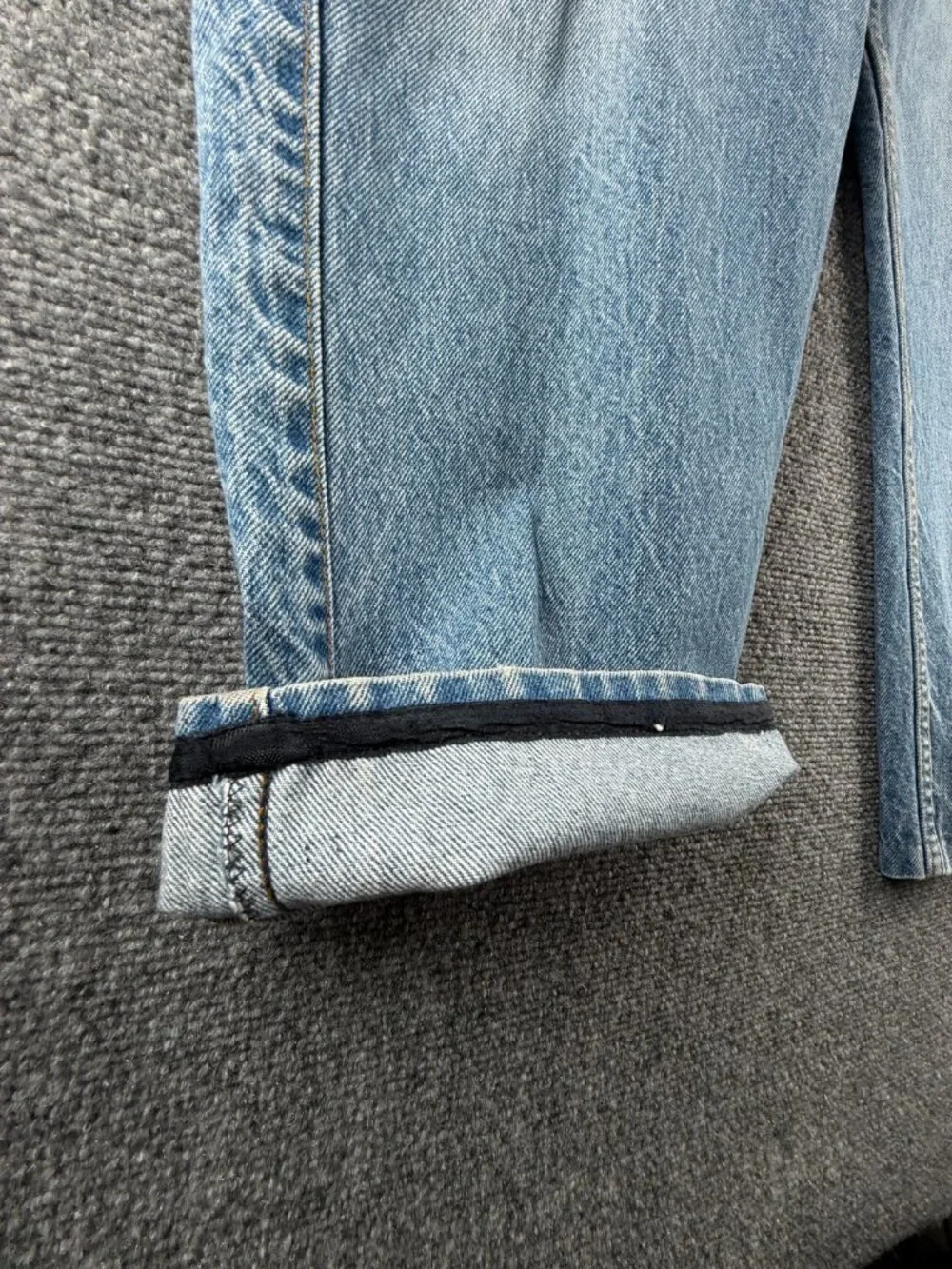 VTG Levis 886 Leather Tab Denim Jeans Men 1986 Blue Pockets Adult ACTL 45X25